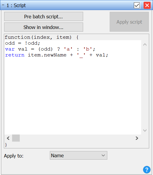 Batch method Script