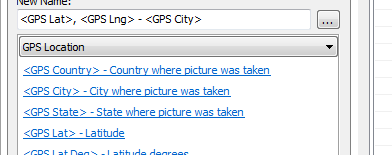 GPS location tags
