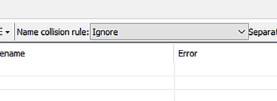 Name collision rule: Ignore