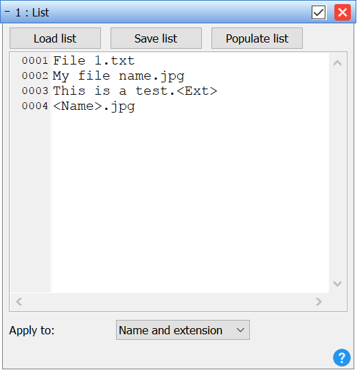 Batch method List