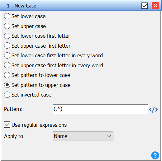 Batch method New case