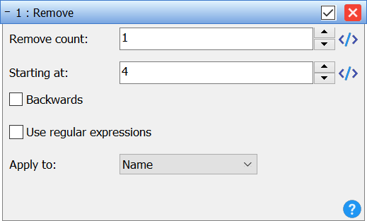 Batch method Remove