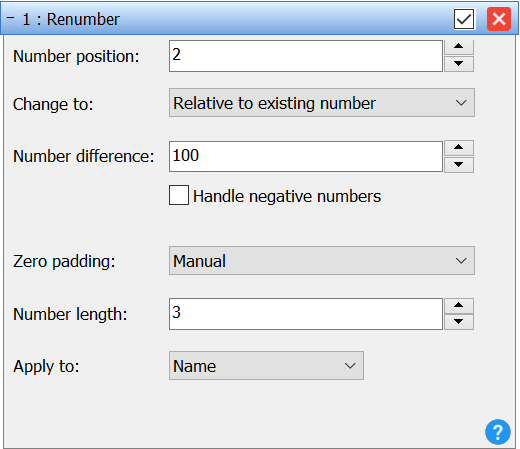 Batch method Renumber