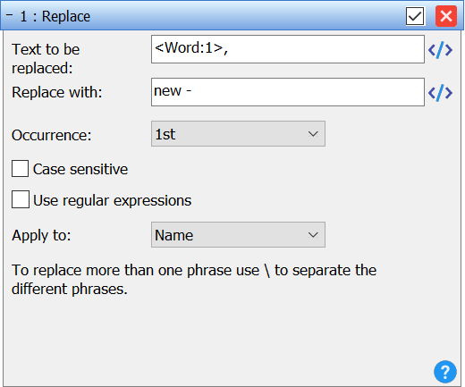 Batch method Replace