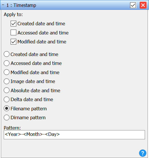 Batch method Timestamp