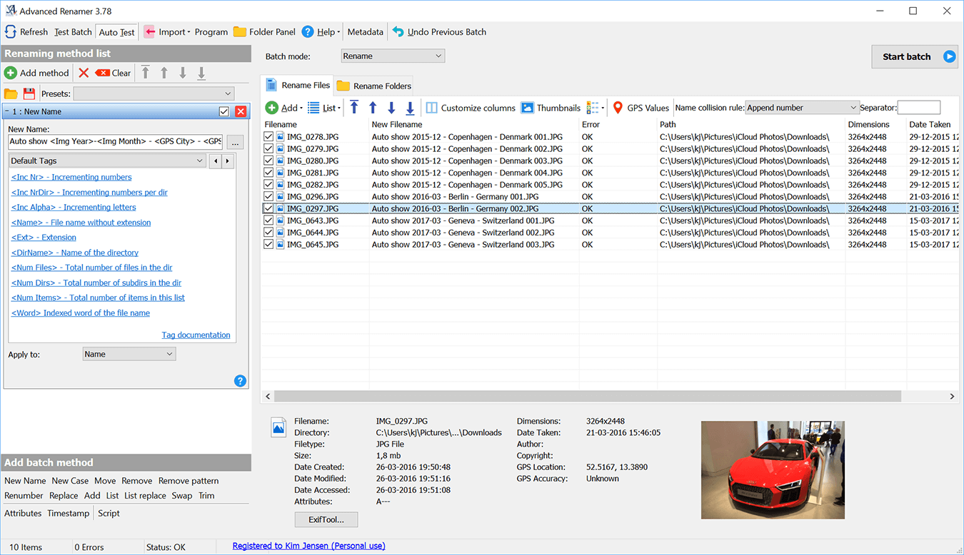 Advanced Renamer Free And Fast Batch Rename Utility For Files And Folders